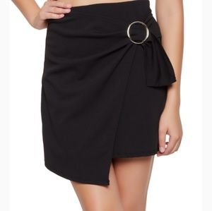Metallic O Ring Wrap Skirt